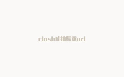 clash球拍挥重url-Clash for Windows